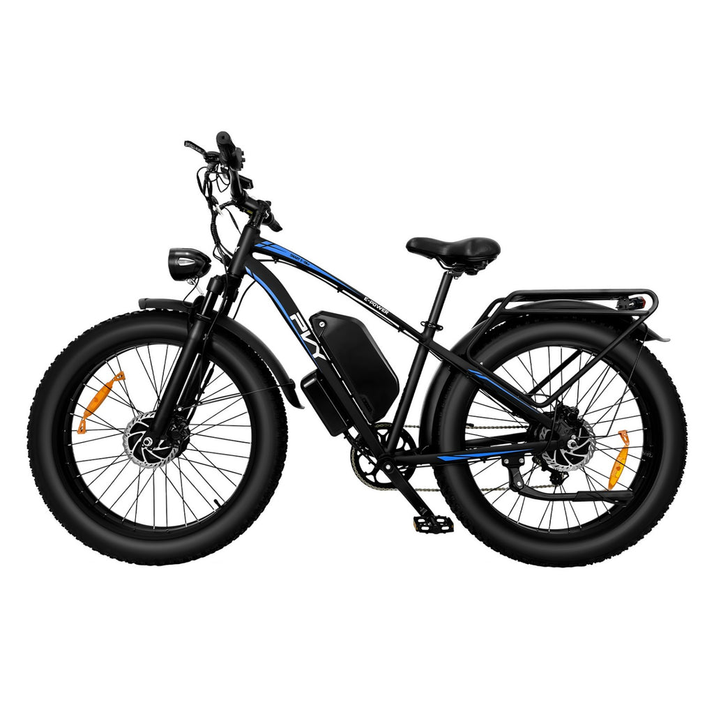 Vélo électrique PVY MAX26 FT - Moteur 250W*2 Batteries 48V30AH Pneus de 26 Pouces Freins à Disques Hydrauliques - Noir