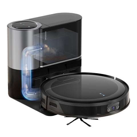 Aspirateur Robot Proscenic X1S - Puissance D'aspiration 3000Pa 180Min Autonomie Batterie 3200mAh Boîte à Poussière 250ML - Noir