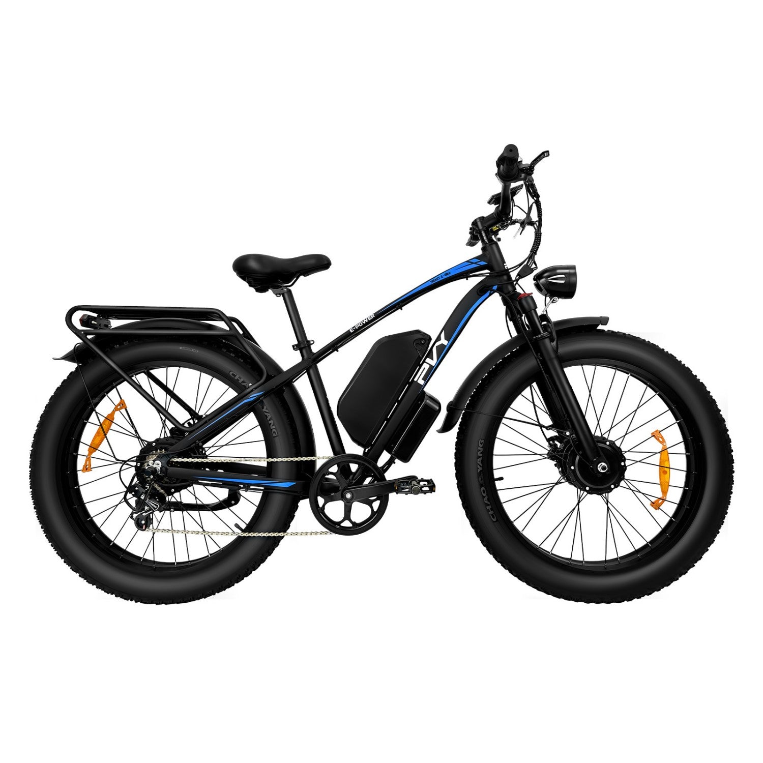 Vélo électrique PVY MAX26 FT - Moteur 250W*2 Batteries 48V30AH Pneus de 26 Pouces Freins à Disques Hydrauliques - Noir