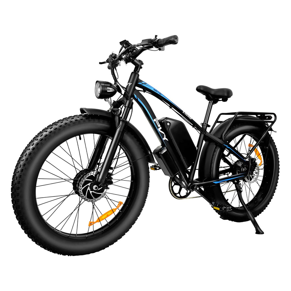 Vélo électrique PVY MAX26 FT - Moteur 250W*2 Batteries 48V30AH Pneus de 26 Pouces Freins à Disques Hydrauliques - Noir