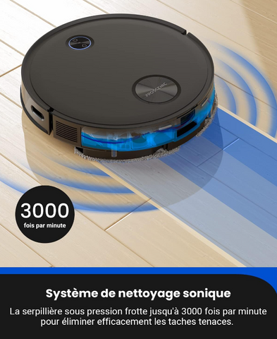 Robot Aspirateur Proscenic V10 - 3000Pa, 2600mAh, 120min Autonomie, Navigation LiDAR