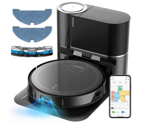 Robot Aspirateur Proscenic X1 - 3000Pa, 3200mAh, 165min Autonomie, Vidage Automatique