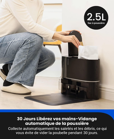 Robot Aspirateur Proscenic X1 - 3000Pa, 3200mAh, 165min Autonomie, Vidage Automatique