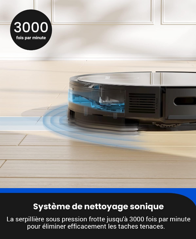 Robot Aspirateur Proscenic X1 - 3000Pa, 3200mAh, 165min Autonomie, Vidage Automatique