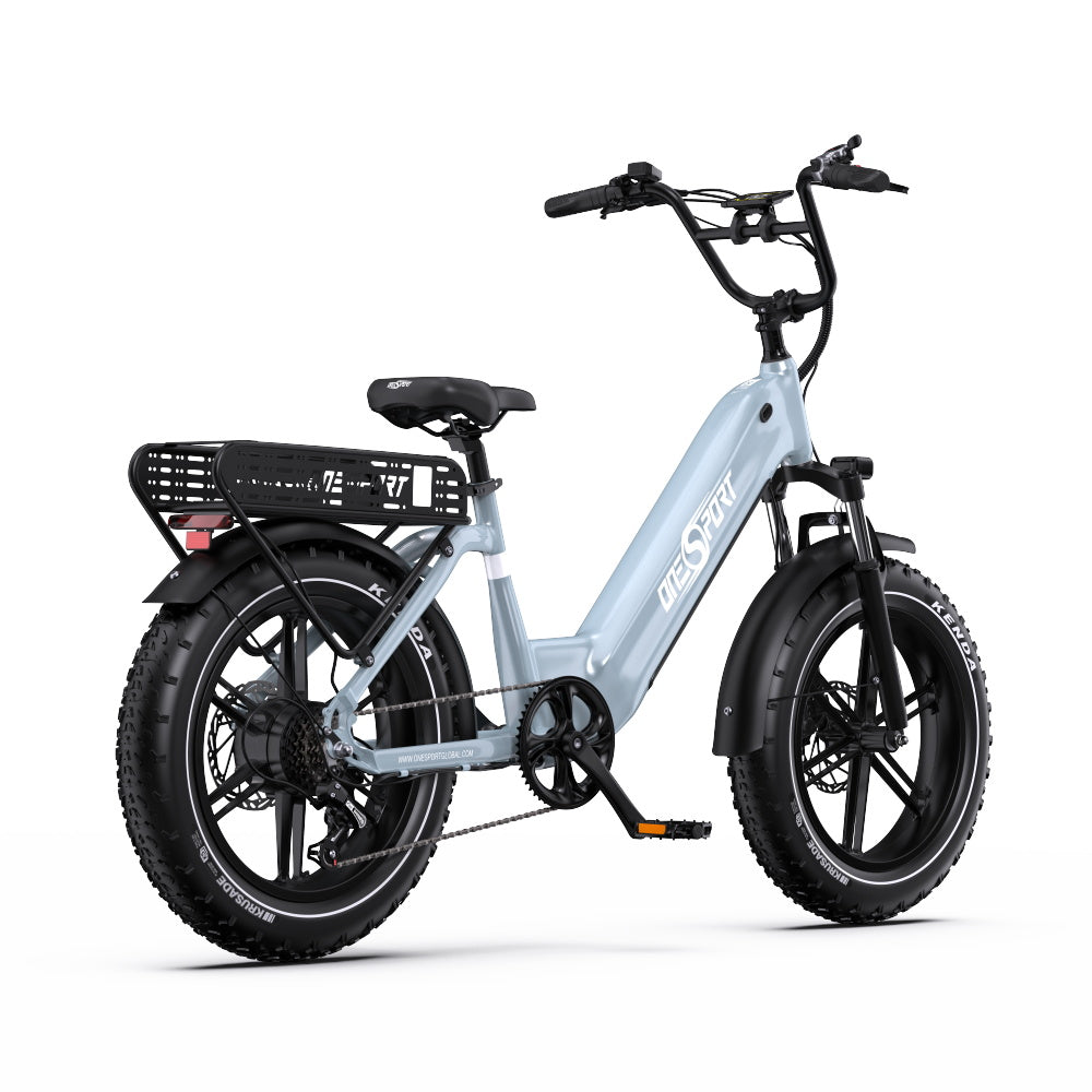 Vélo Électrique ONESPORT OT08 - Moteur 500W Batterie 48V18AH Pneus De 20 Pouces Freins à Disque - Gris