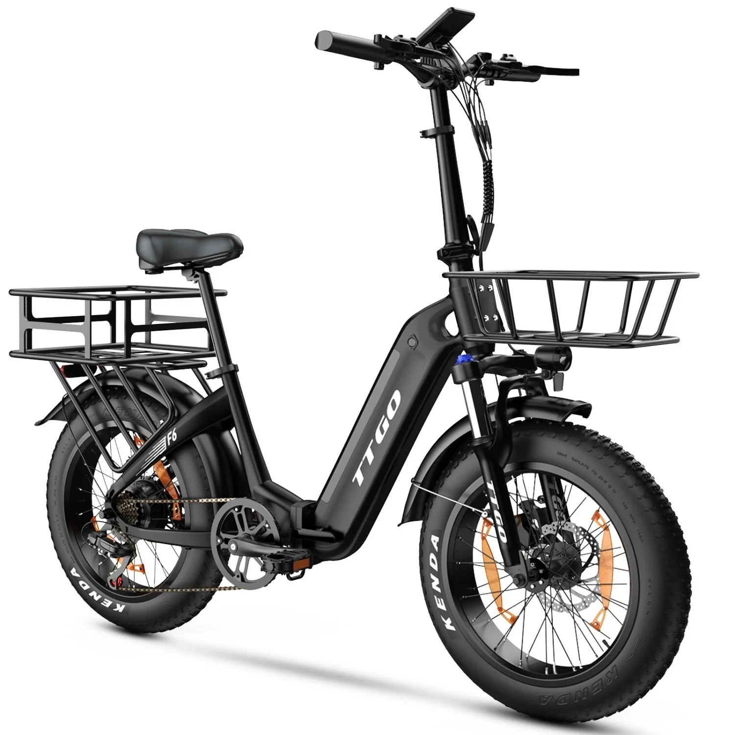 Panier Avant TTGO F6 E-Bike - 350x310x190mm 2.88KG - Noir