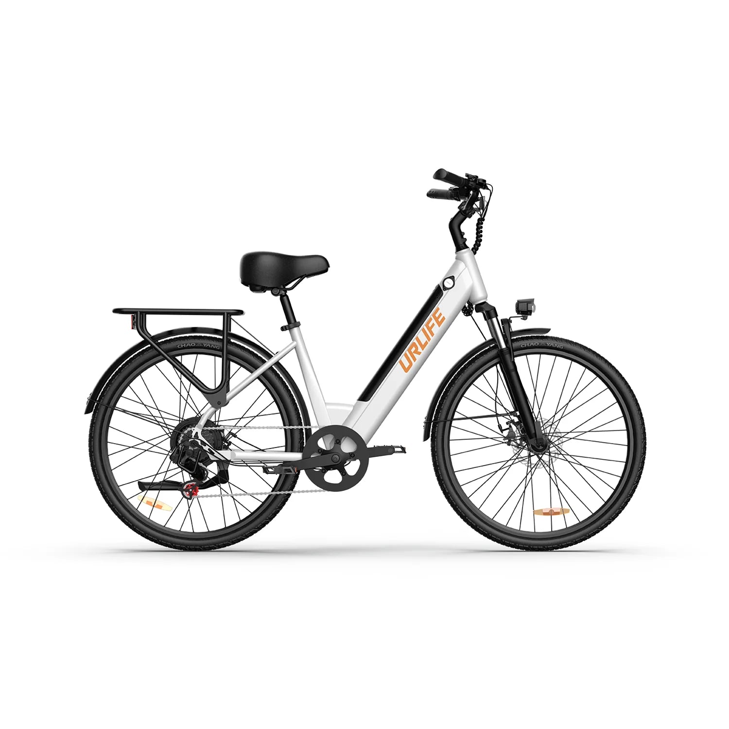 Vélo électrique URLIFE E26 - Moteur 250W Batterie 36V 13Ah Pneus De 26 Pouces  Freins à Disque -Blanc