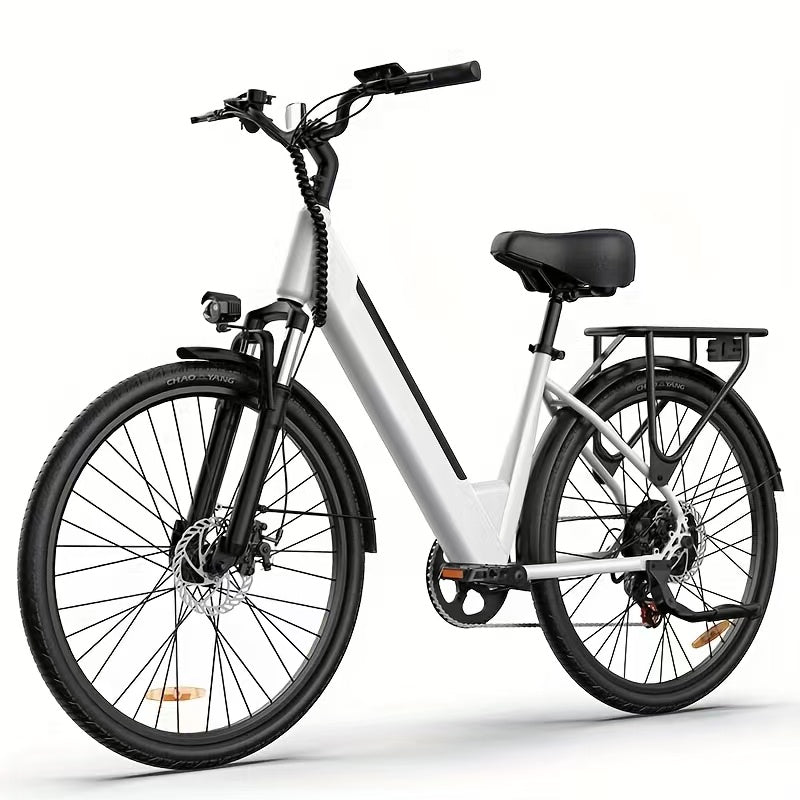 Vélo électrique URLIFE E26 - Moteur 250W Batterie 36V 13Ah Pneus De 26 Pouces  Freins à Disque -Blanc