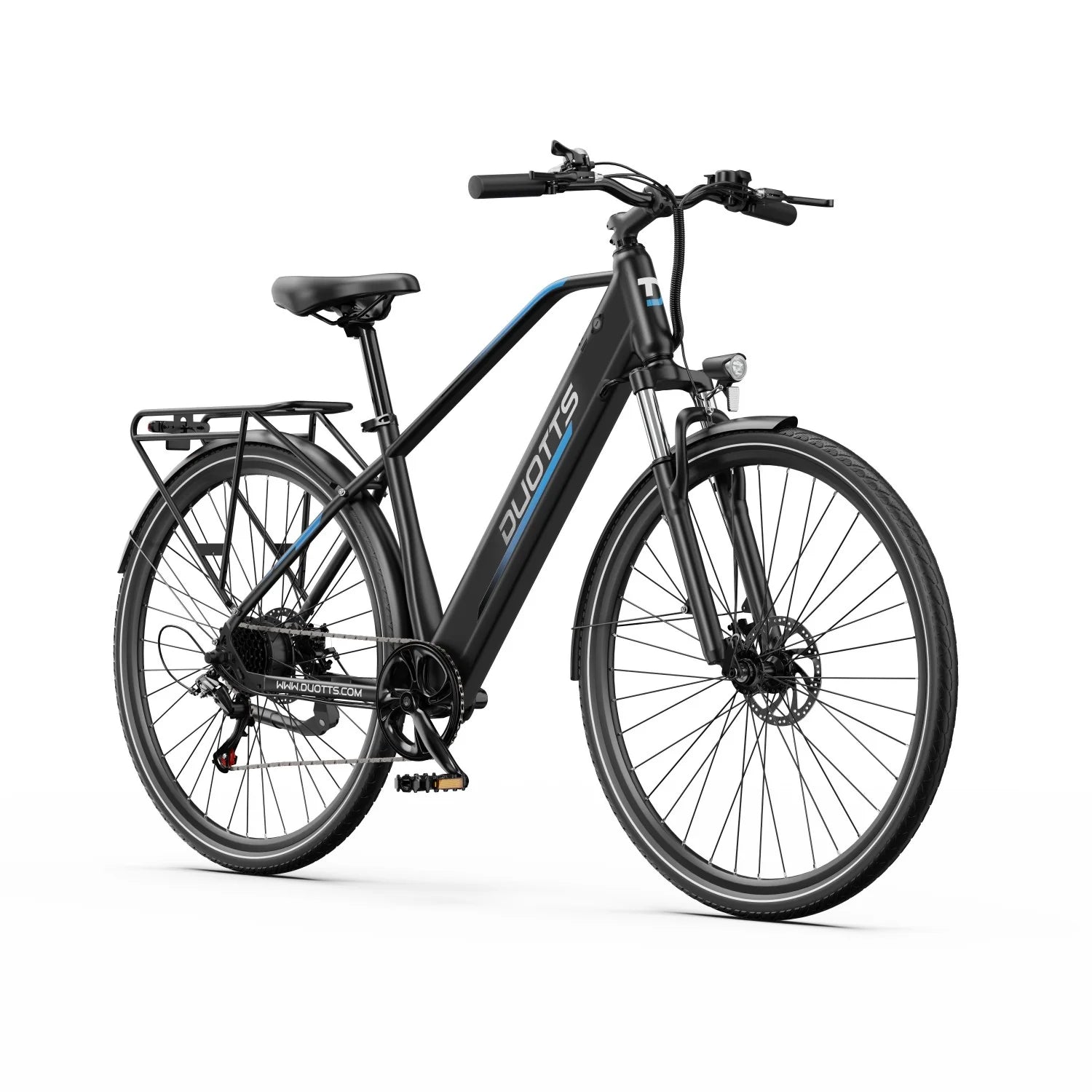 Vélo Électrique Duotts C29 Lite - Moteur 250W Batterie 36V13AH 27.5 Pouces Frein à Disque - Bleu Noir