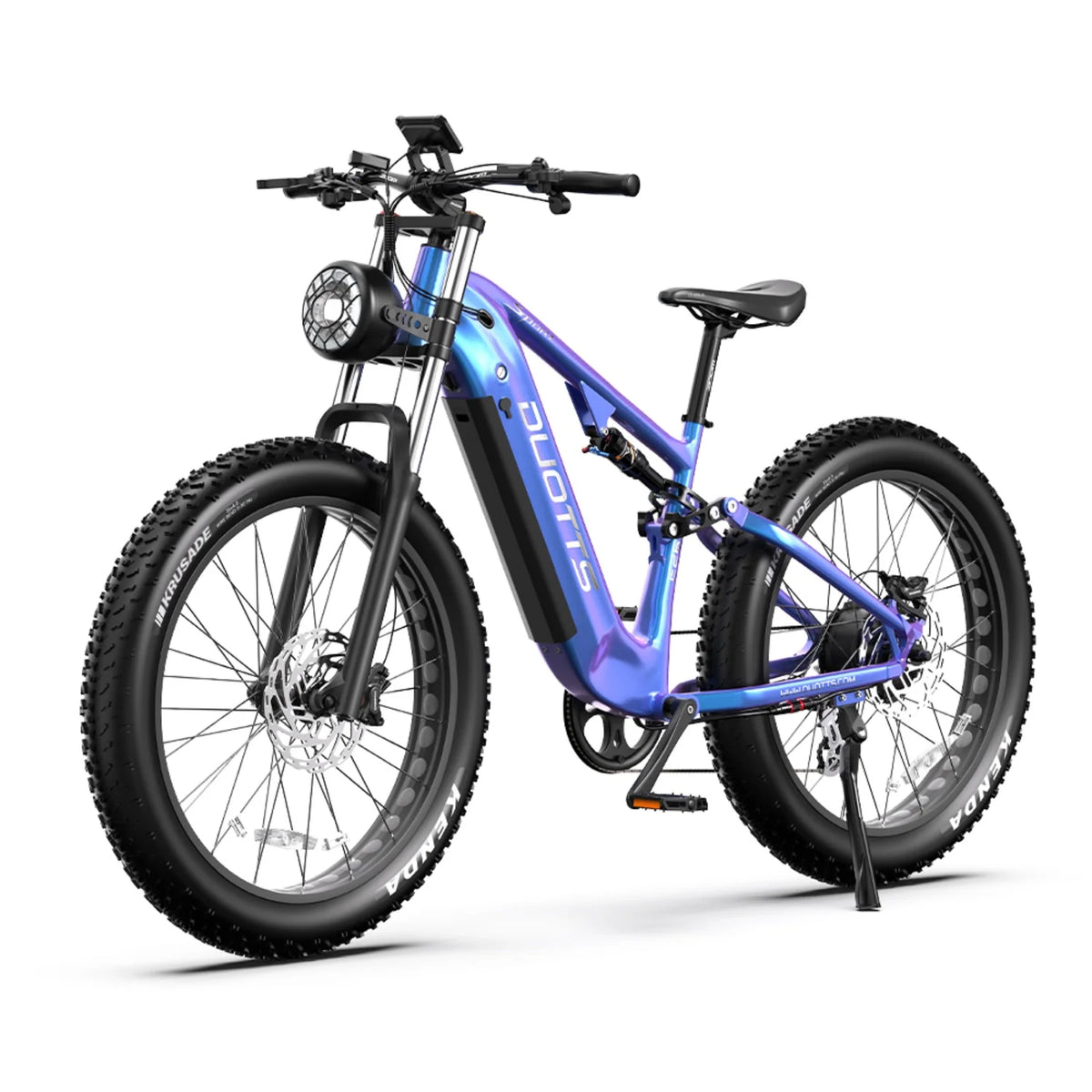 Duotts E26 Vélo électrique - Moteur 750W Batterie 48V20AH 26*4.0 Pouces Larges Freins Hydrauliques Avant et Arrière - Bleu Violet