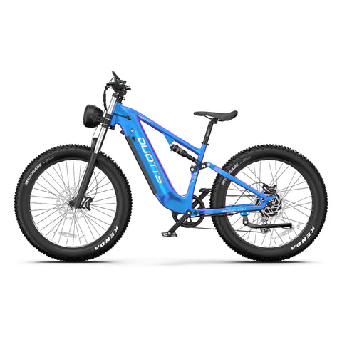 Duotts E26 Vélo électrique - Moteur 750W Batterie 48V20AH 26*4.0 Pouces Larges Freins Hydrauliques Avant et Arrière - Bleu Violet