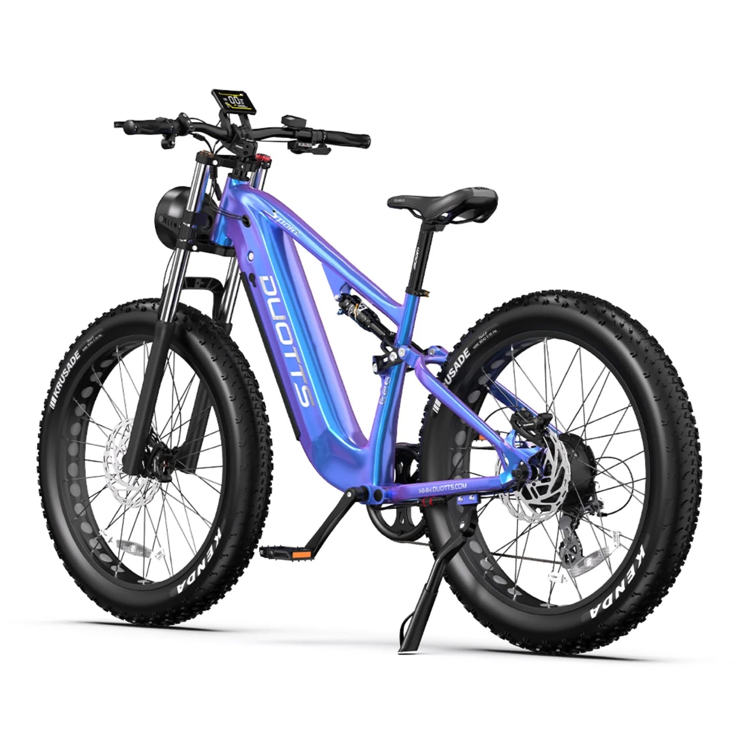 Duotts E26 Vélo électrique - Moteur 750W Batterie 48V20AH 26*4.0 Pouces Larges Freins Hydrauliques Avant et Arrière - Bleu Violet