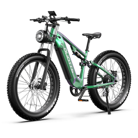 Duotts E26 Vélo électrique - Moteur 750W Batterie 48V20AH 26*4.0 Pouces Pneus Larges Freins Hydrauliques Avant et Arrière -  Vert Violet