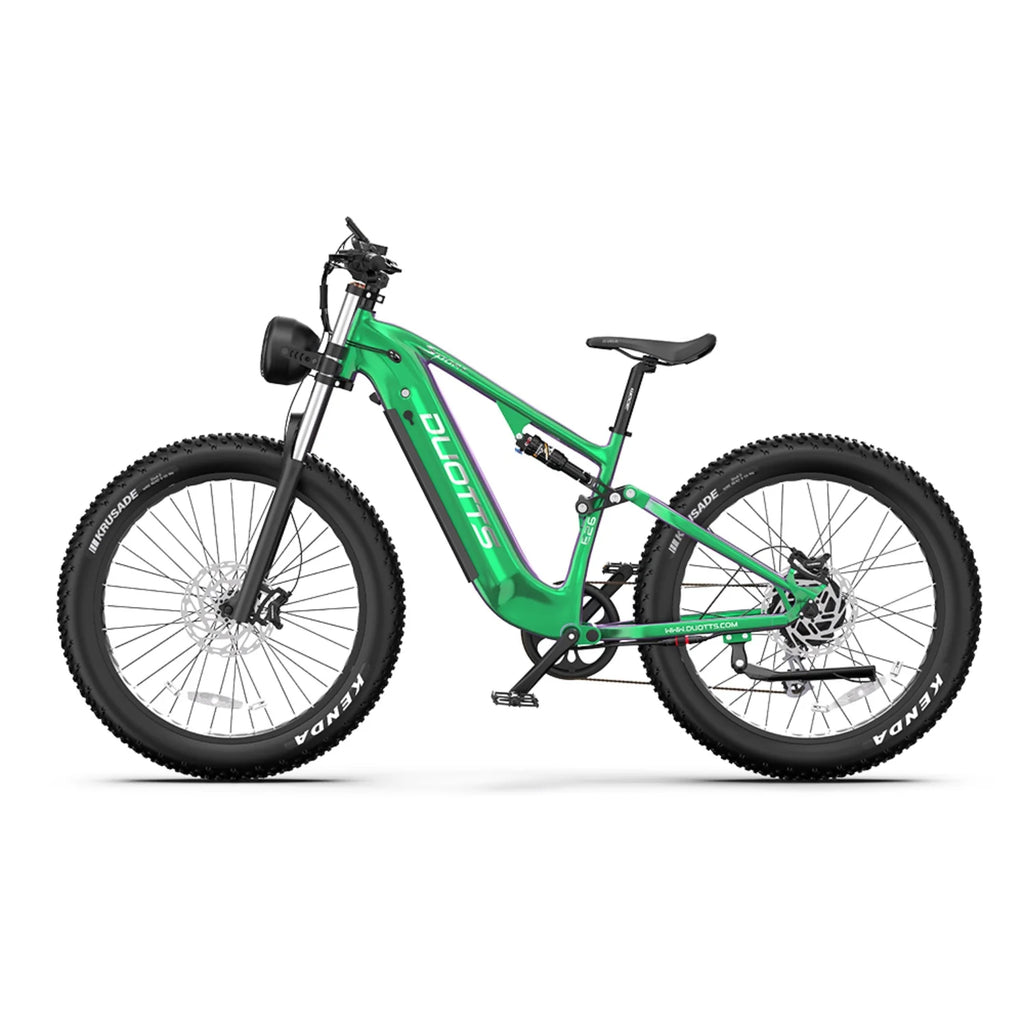 Duotts E26 Vélo électrique - Moteur 750W Batterie 48V20AH 26*4.0 Pouces Pneus Larges Freins Hydrauliques Avant et Arrière -  Vert Violet