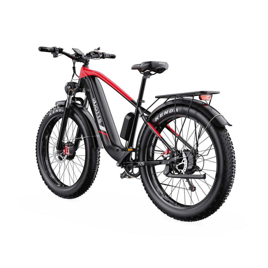 Duotts F26 Vélo Électrique - Moteurs 750W*2 Batterie 48V 20Ah Non Pliable - Noir et rouge