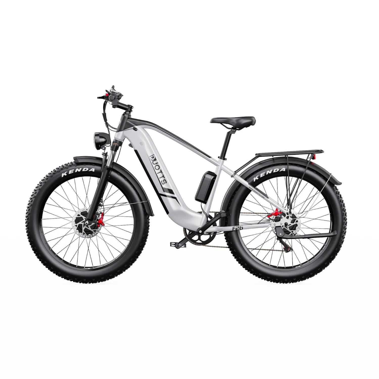Duotts F26 Vélo Électrique - Moteurs 750W*2 Batterie 48V 20Ah Non pliable - Blanc argenté