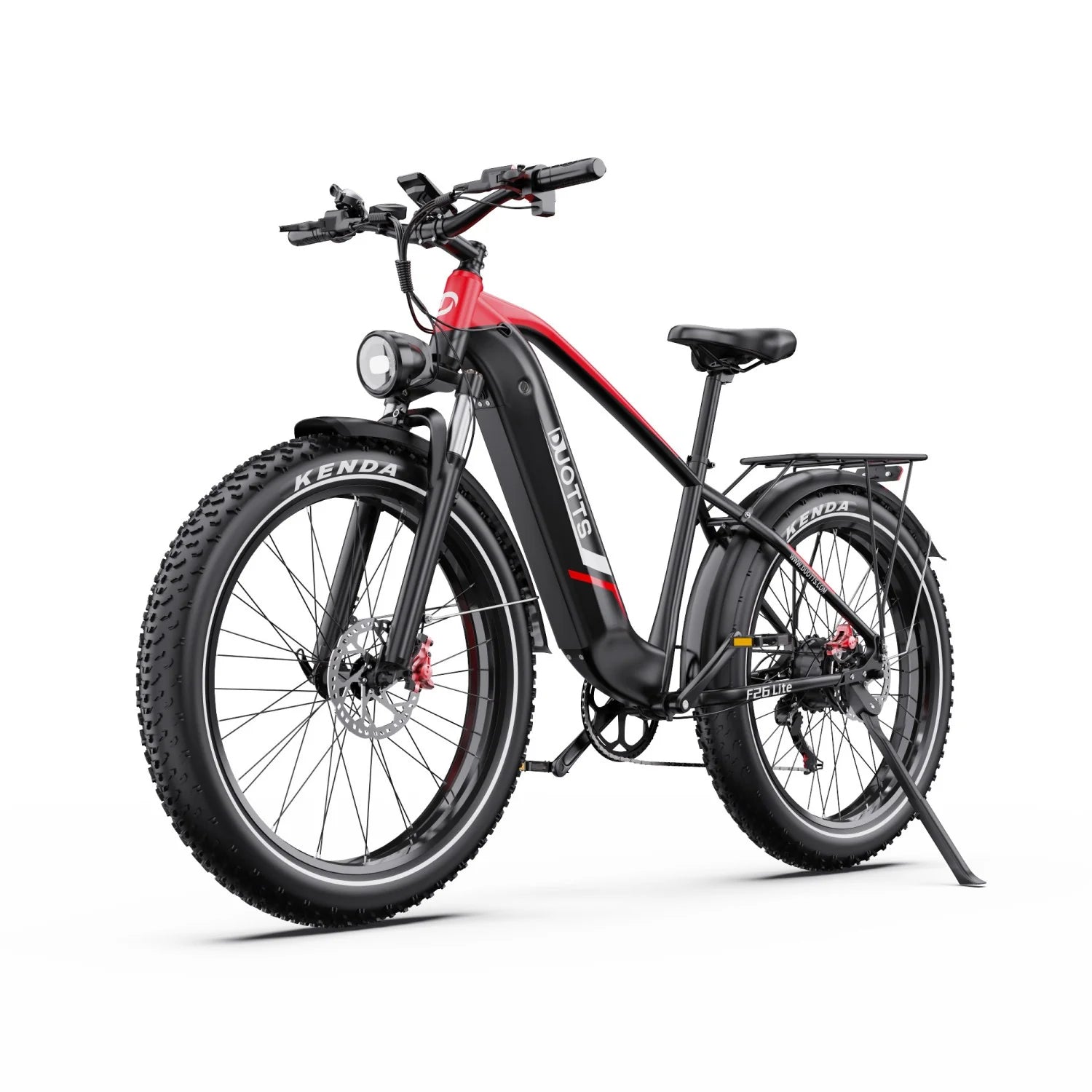 Vélo Électrique Duotts F26 Lite - Moteur 500W Batterie 48V18Ah 26 Pouces Freins Hydrauliques - Noir Rouge