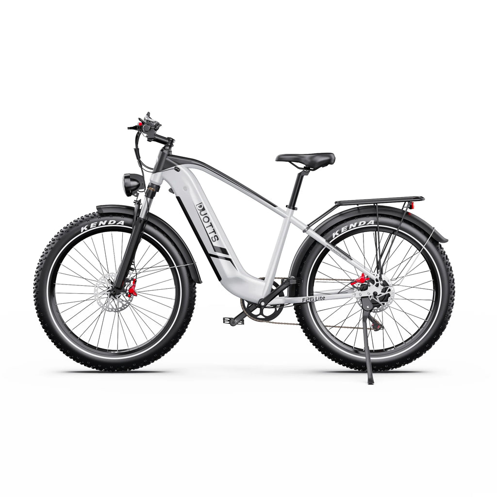 Vélo Électrique Duotts F26 Lite - Moteur 500W Batterie 48V18Ah 26 Pouces Freins Hydrauliques - Argent Blanc