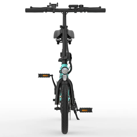 Vélo électrique ESKUTE F100 14 pouces, moteur 250 W, batterie 36 V 9 Ah, freins à disque mécaniques - Bleu