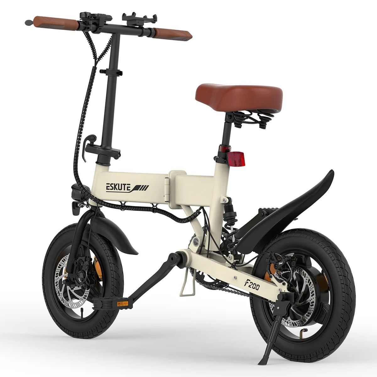 Vélo électrique ESKUTE F200 - 250W Batterie 36V 7.8AH pneus 14 Pouces Freins à Disque Mécaniques - Beige