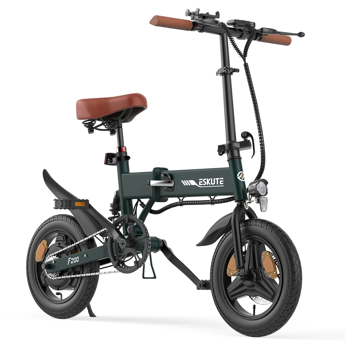 Vélo électrique ESKUTE F200 - 250W Batterie 36V 7.8AH pneus 14 Pouces Freins à Disque Mécaniques - Vert