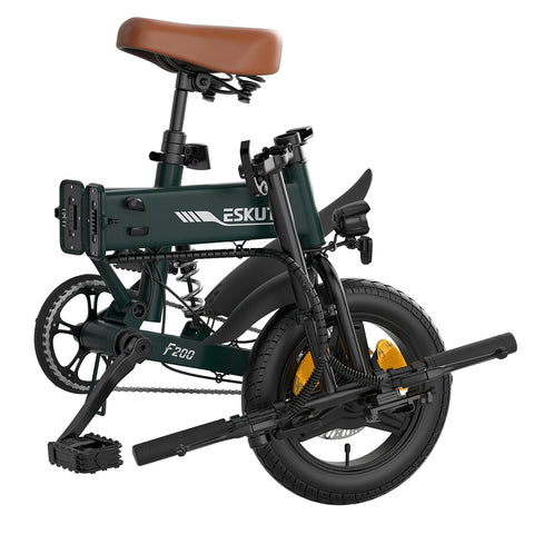 Vélo électrique ESKUTE F200 - 250W Batterie 36V 7.8AH pneus 14 Pouces Freins à Disque Mécaniques - Vert
