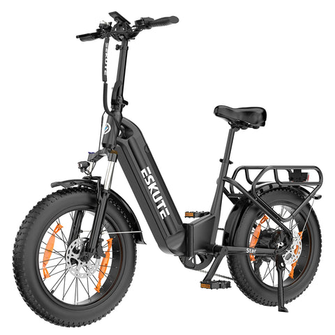 Vélo électrique ESKUTE Star - Moteur 250W Batterie 36V25AH Pneus 20 Pouces Freins Hydrauliques - Noir