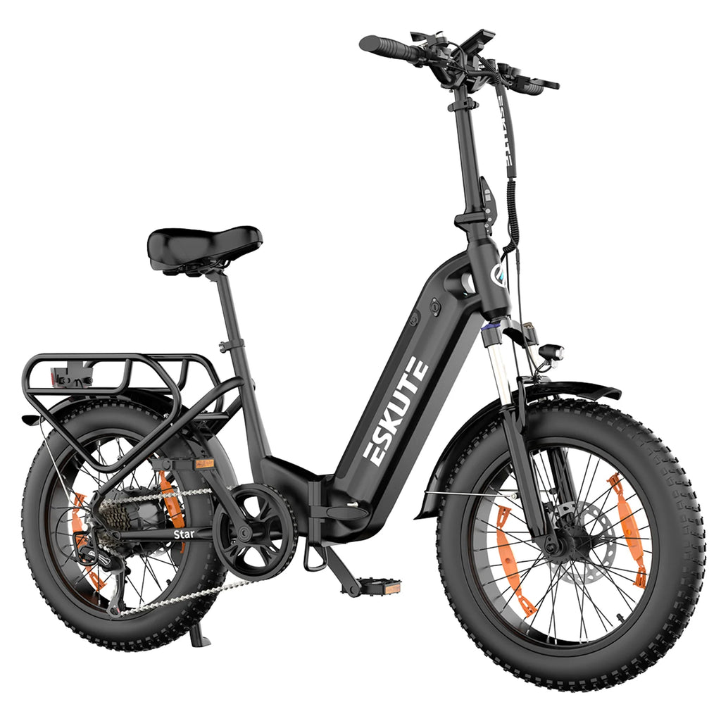 Vélo électrique ESKUTE Star - Moteur 250W Batterie 36V25AH Pneus 20 Pouces Freins Hydrauliques - Noir