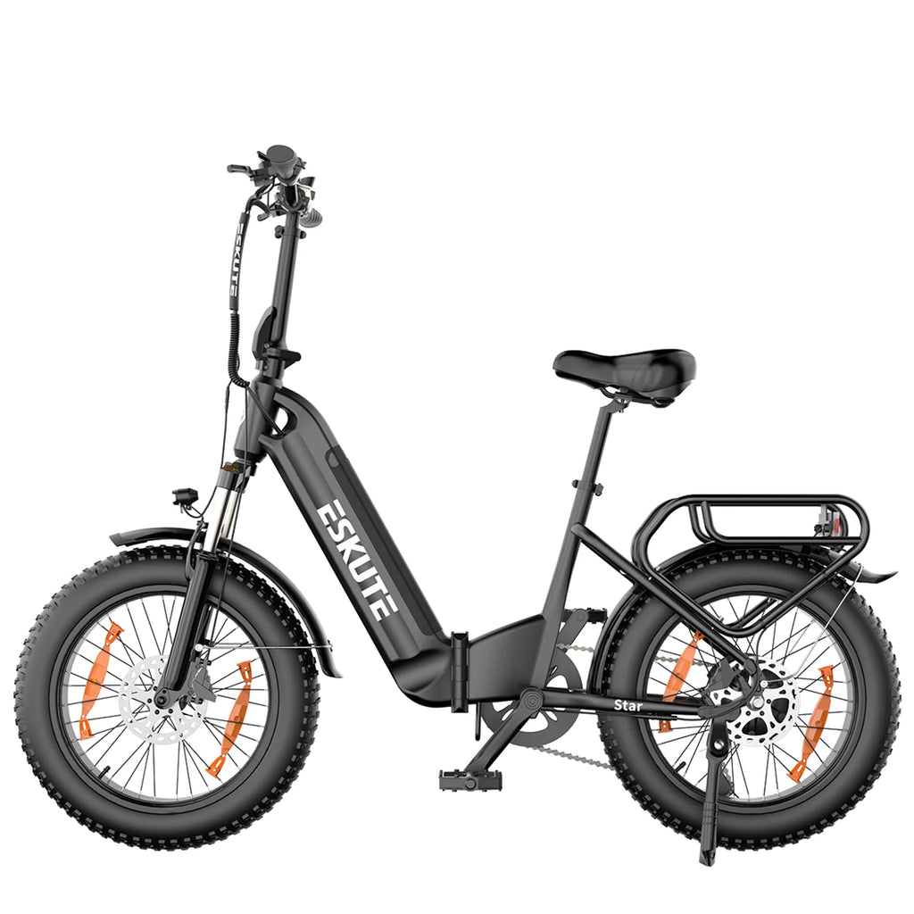 Vélo électrique ESKUTE Star - Moteur 250W Batterie 36V25AH Pneus 20 Pouces Freins Hydrauliques - Noir