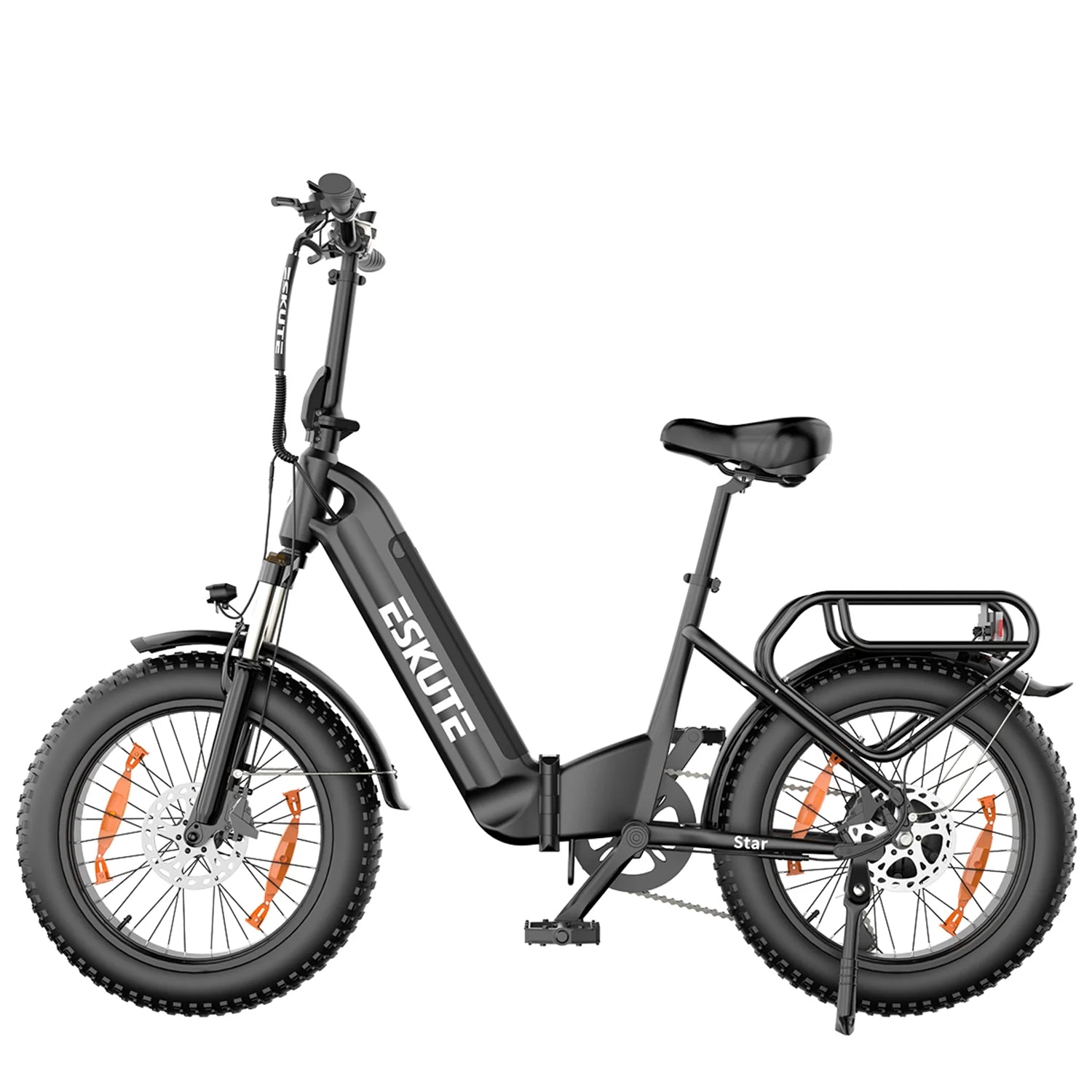 Vélo électrique ESKUTE Star - Moteur 250W Batterie 36V25AH Pneus 20 Pouces Freins Hydrauliques - Noir