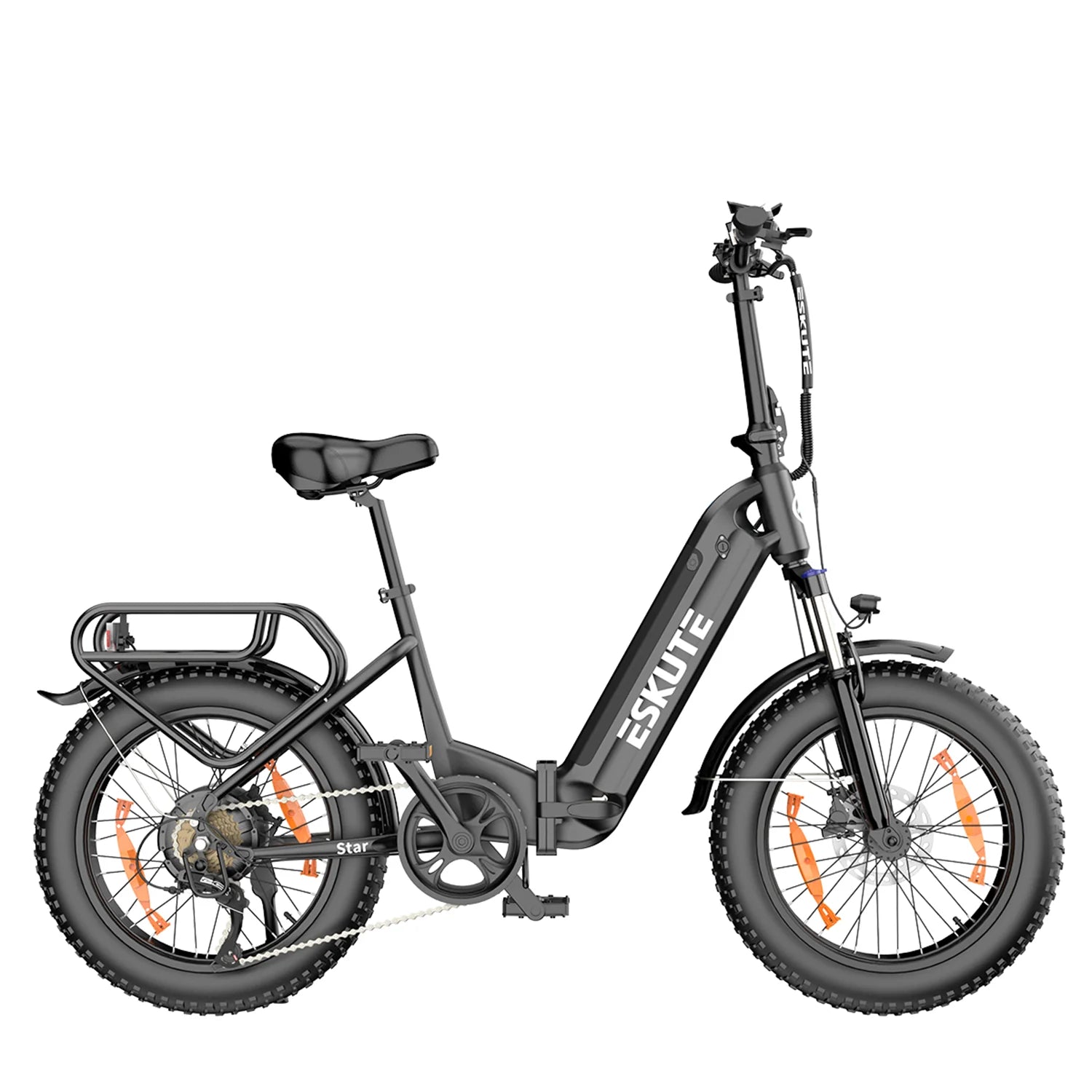 Vélo électrique ESKUTE Star - Moteur 250W Batterie 36V25AH Pneus 20 Pouces Freins Hydrauliques - Noir