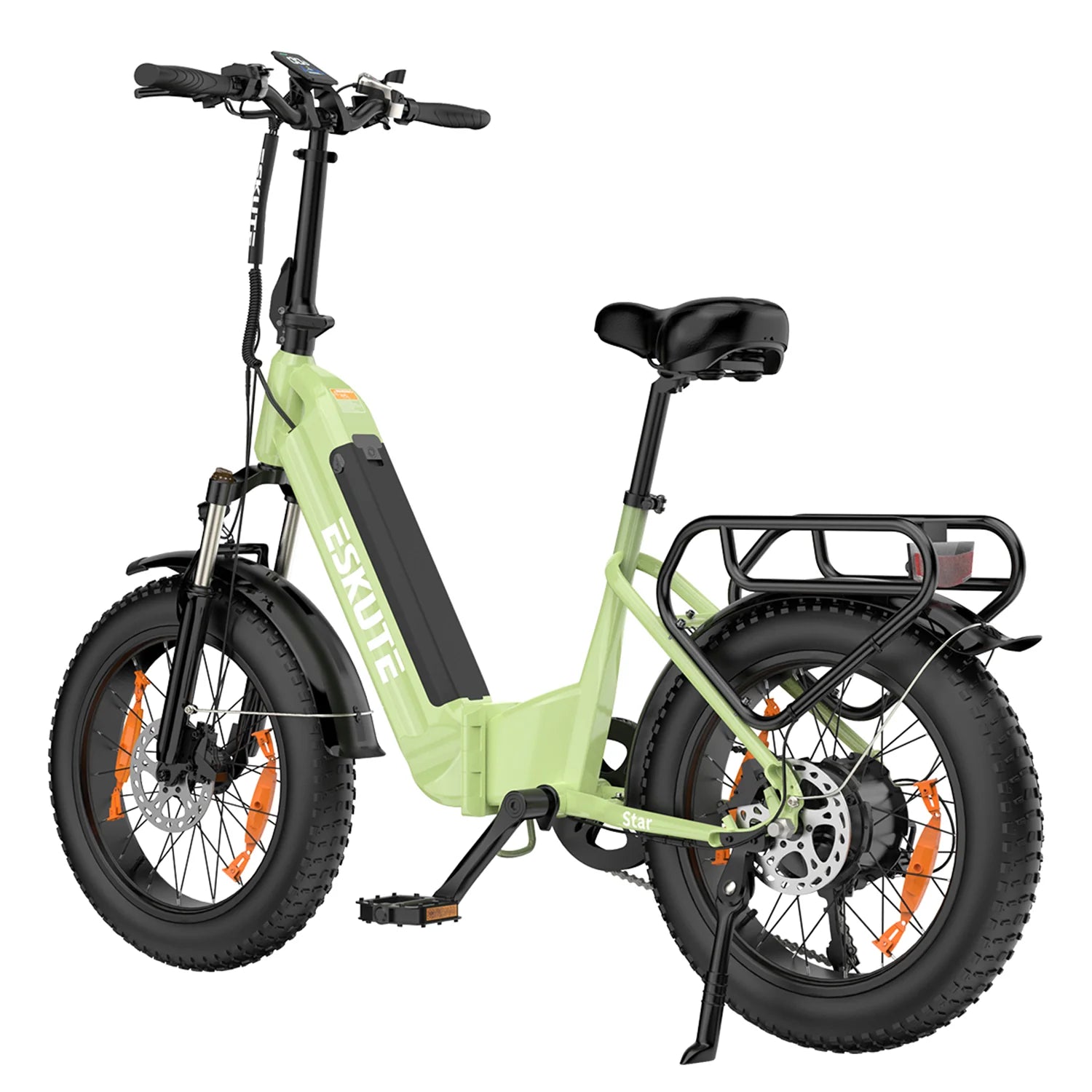 Vélo électrique ESKUTE Star - Moteur 250W Batterie 36V25AH Pneus 20 Pouces Freins Hydrauliques - Vert