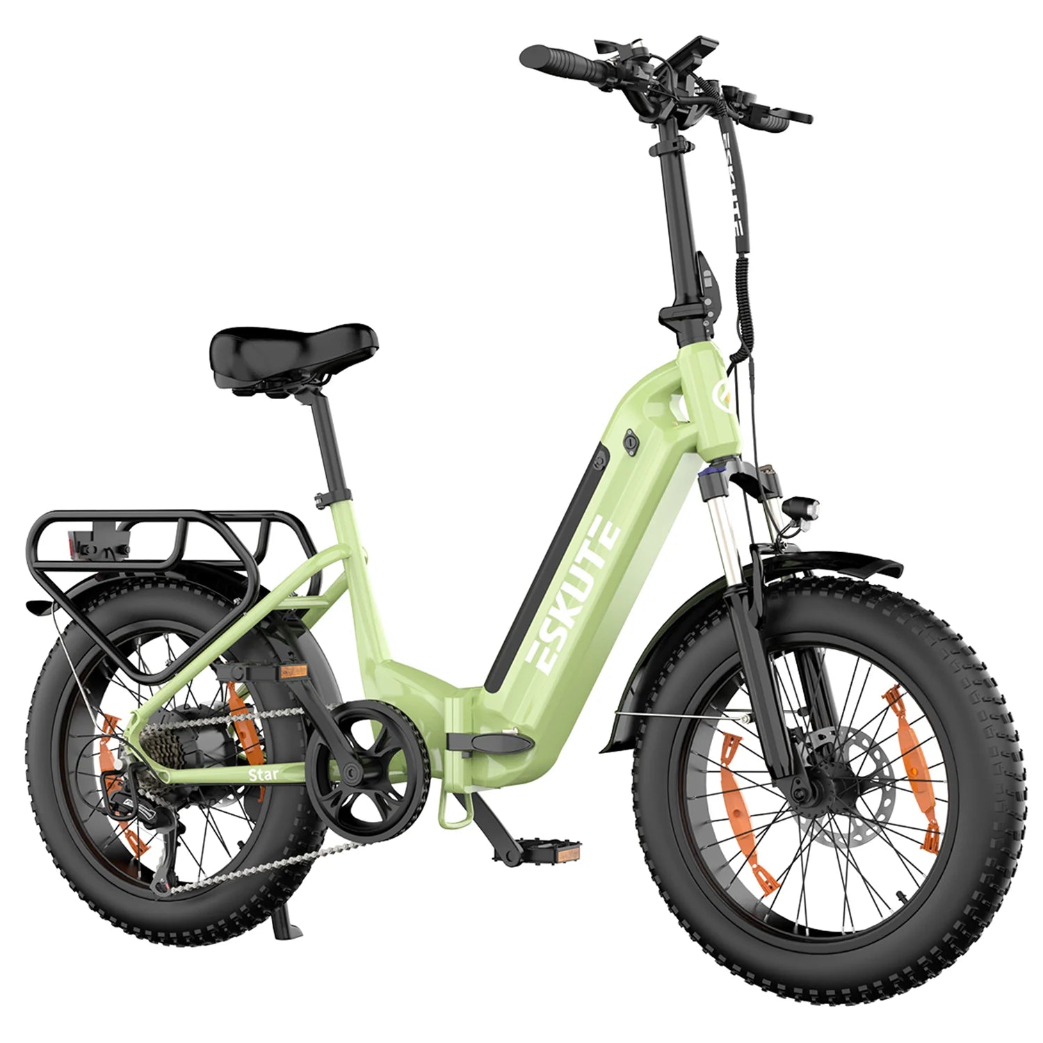 Vélo électrique ESKUTE Star - Moteur 250W Batterie 36V25AH Pneus 20 Pouces Freins Hydrauliques - Vert