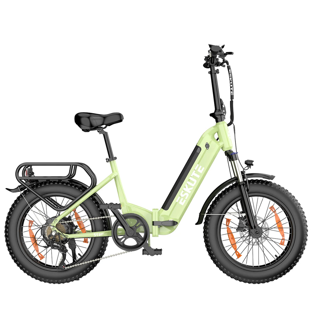 Vélo électrique ESKUTE Star - Moteur 250W Batterie 36V25AH Pneus 20 Pouces Freins Hydrauliques - Vert