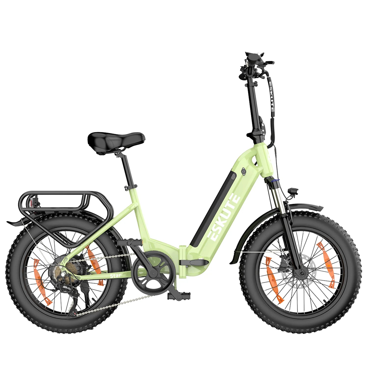 Vélo électrique ESKUTE Star - Moteur 250W Batterie 36V25AH Pneus 20 Pouces Freins Hydrauliques - Vert