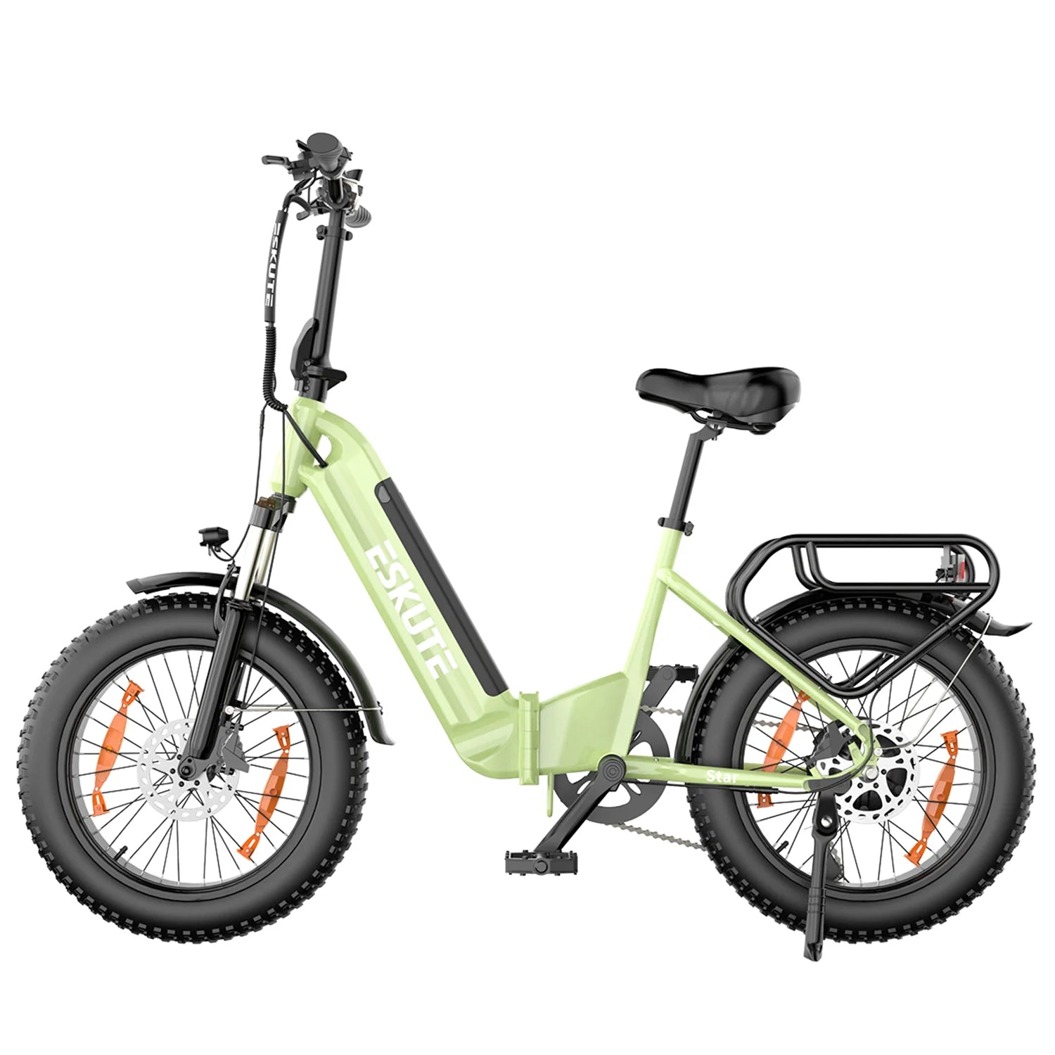 Vélo électrique ESKUTE Star - Moteur 250W Batterie 36V25AH Pneus 20 Pouces Freins Hydrauliques - Vert