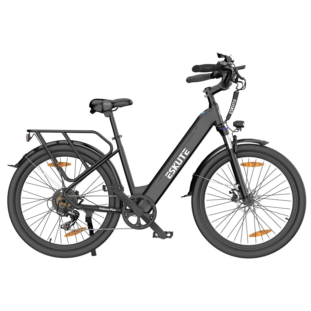Vélo électrique ESKUTE Polluno Plus 28INCH - Moteur 250W Batterie 36V20AH Pneus 28 Pouces Freins à Disque Mécaniques - Noir