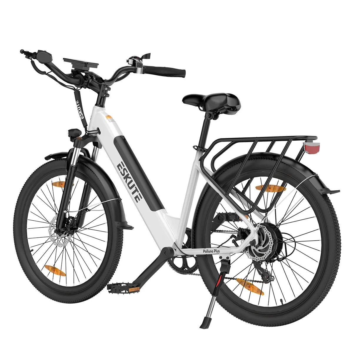 Vélo électrique ESKUTE Polluno Plus 26INCH - Moteur 250W Batterie 36V20AH Pneus 26 Pouces Freins à Disque Mécaniques - Blanc