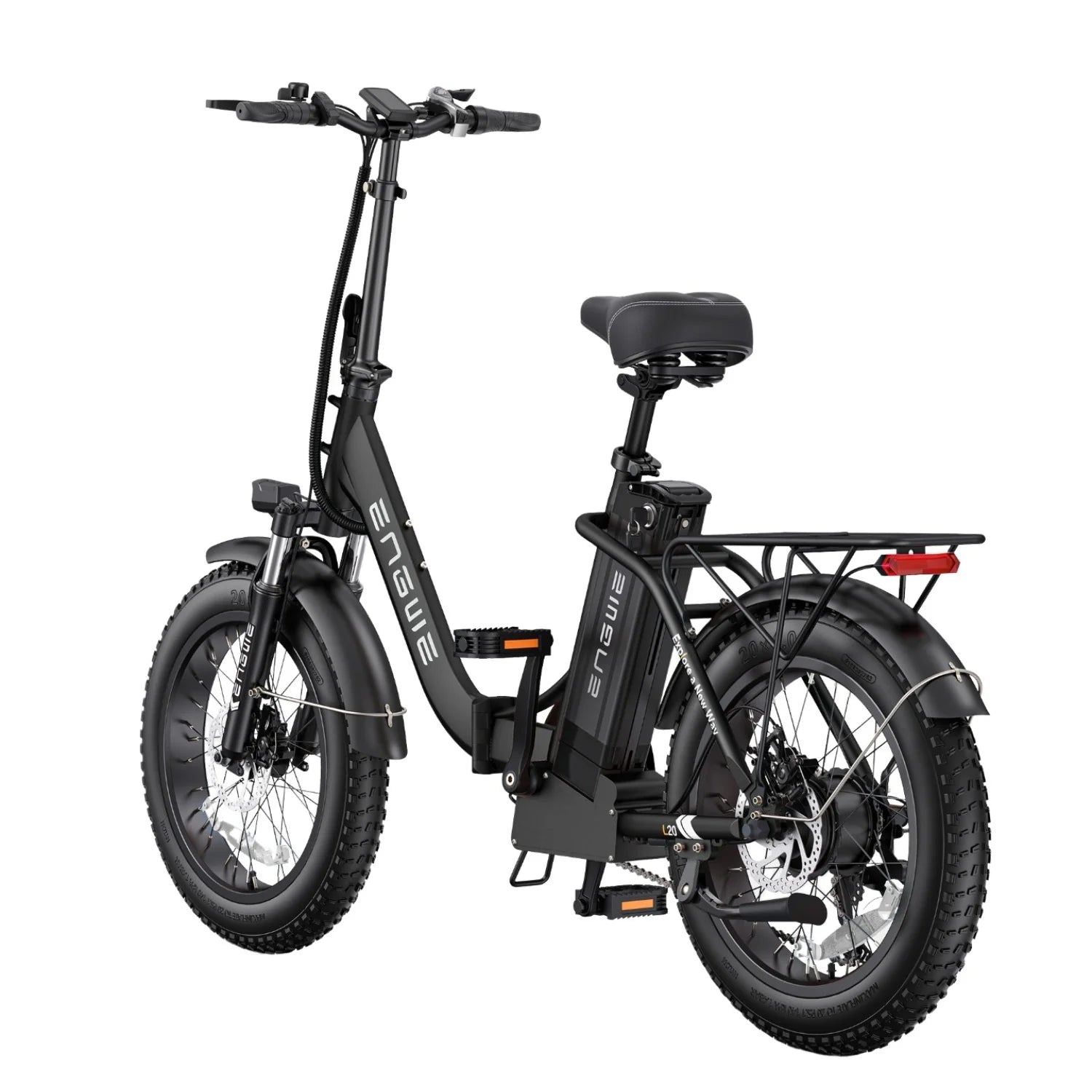 Vélo Électrique ENGWE L20 2.0 - Moteur 750W Batterie 52V13AH Pneus De 20 Pouces Freins à Disque - Noir