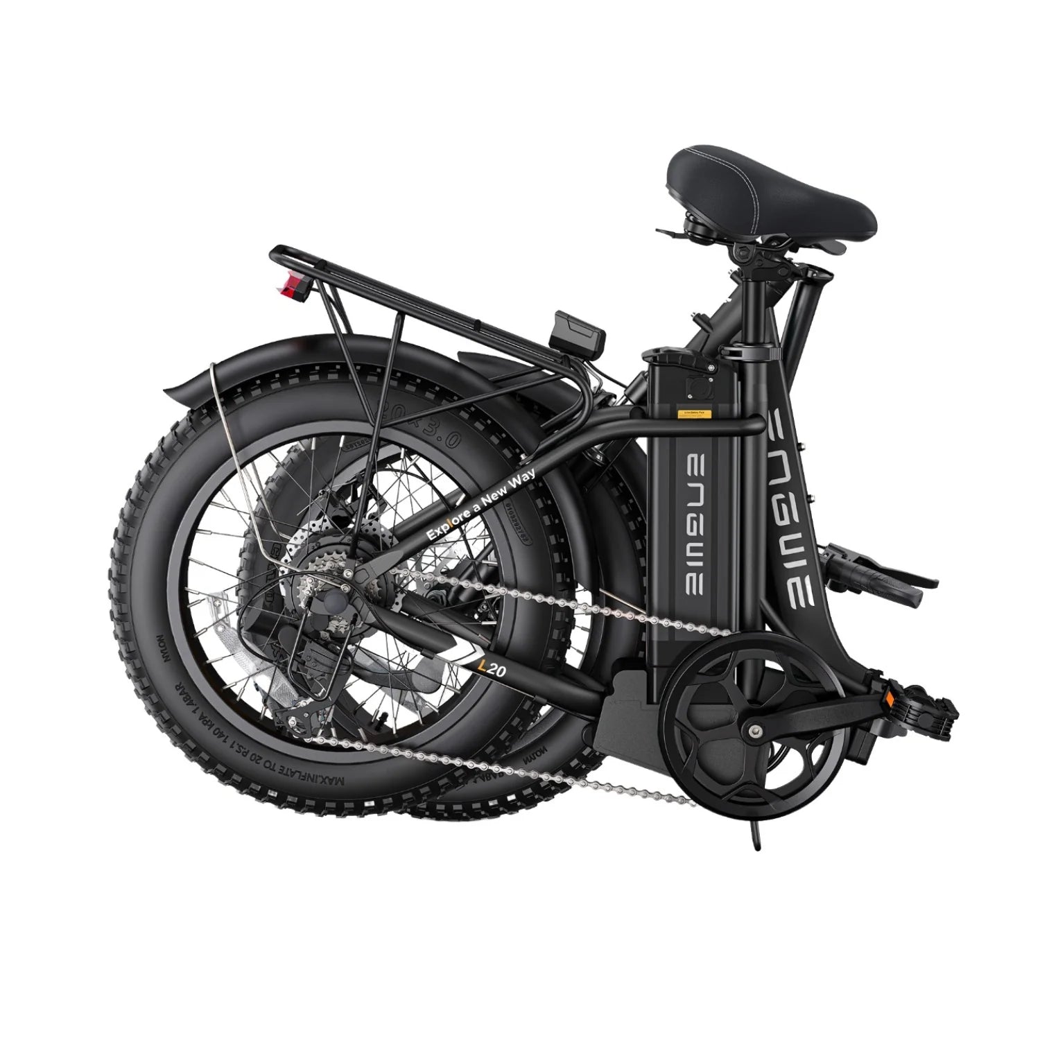 Vélo Électrique ENGWE L20 2.0 - Moteur 750W Batterie 52V13AH Pneus De 20 Pouces Freins à Disque - Noir