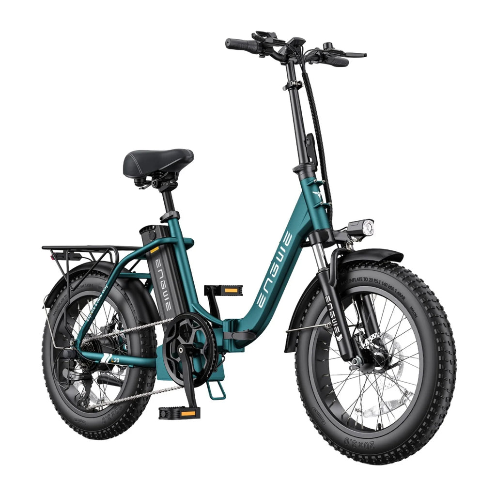 Vélo Électrique ENGWE L20 2.0 - Moteur 750W Batterie 52V13AH Pneus De 20 Pouces Freins à Disque - Vert
