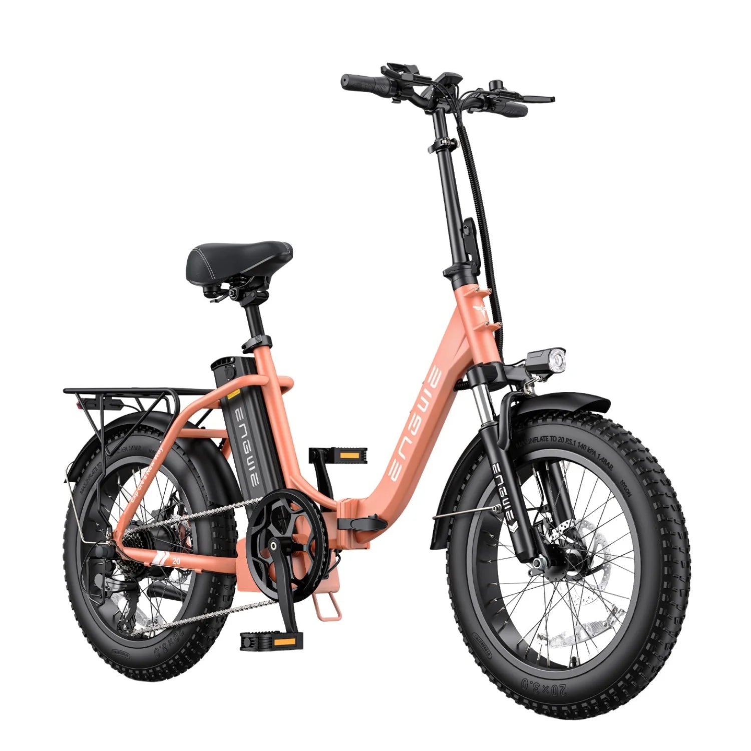 Vélo Électrique ENGWE L20 2.0 - Moteur 750W Batterie 52V13AH Pneus De 20 Pouces Freins à Disque - Rose