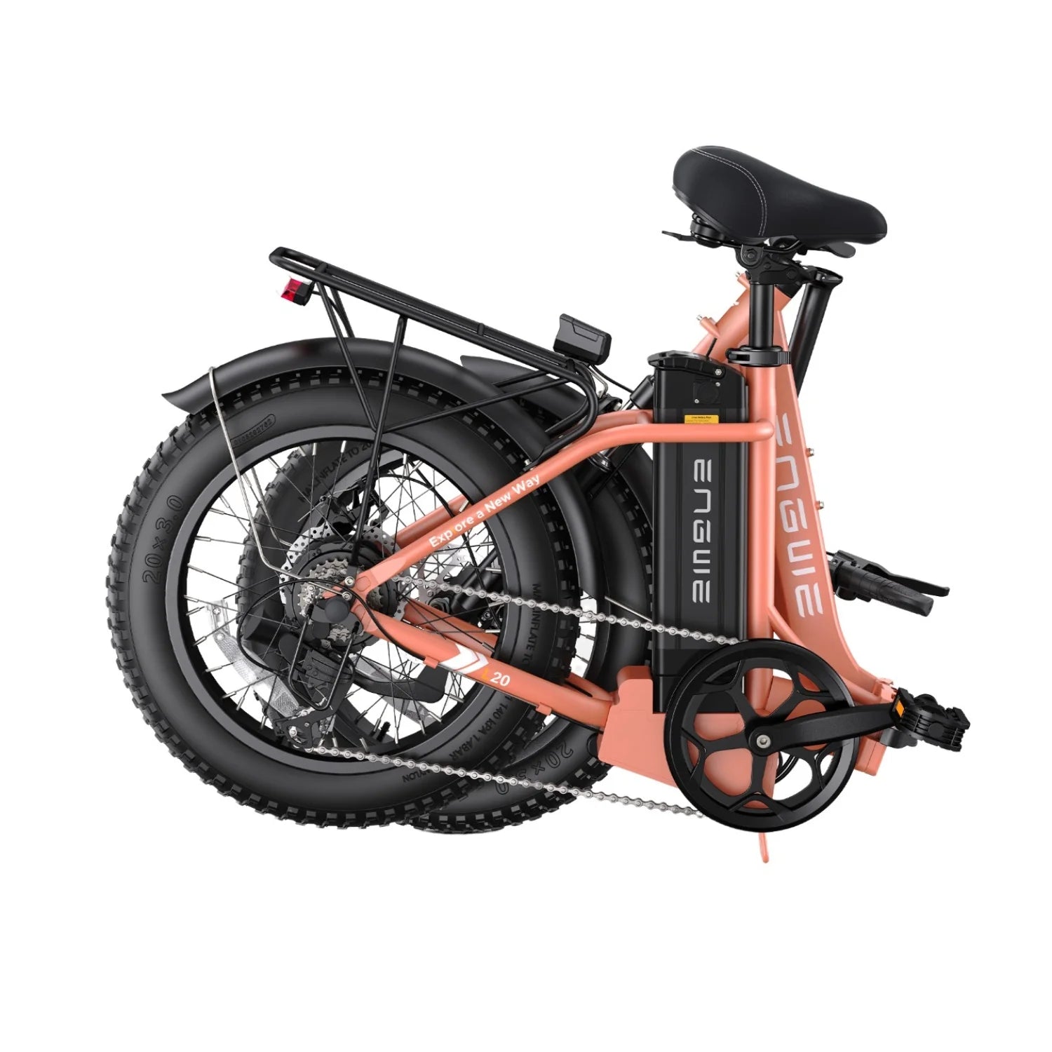 Vélo Électrique ENGWE L20 2.0 - Moteur 750W Batterie 52V13AH Pneus De 20 Pouces Freins à Disque - Rose