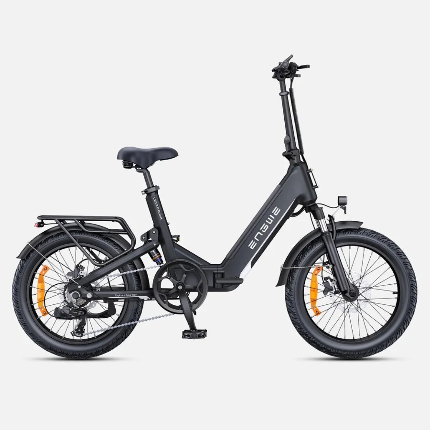 Vélo Électrique ENGWE L20 3.0 Boost - Moteur 250W Batterie 48V13.5Ah Pneus De 20 Pouces TÜV Certifié Freins à Disque Hydrauliques - Noir
