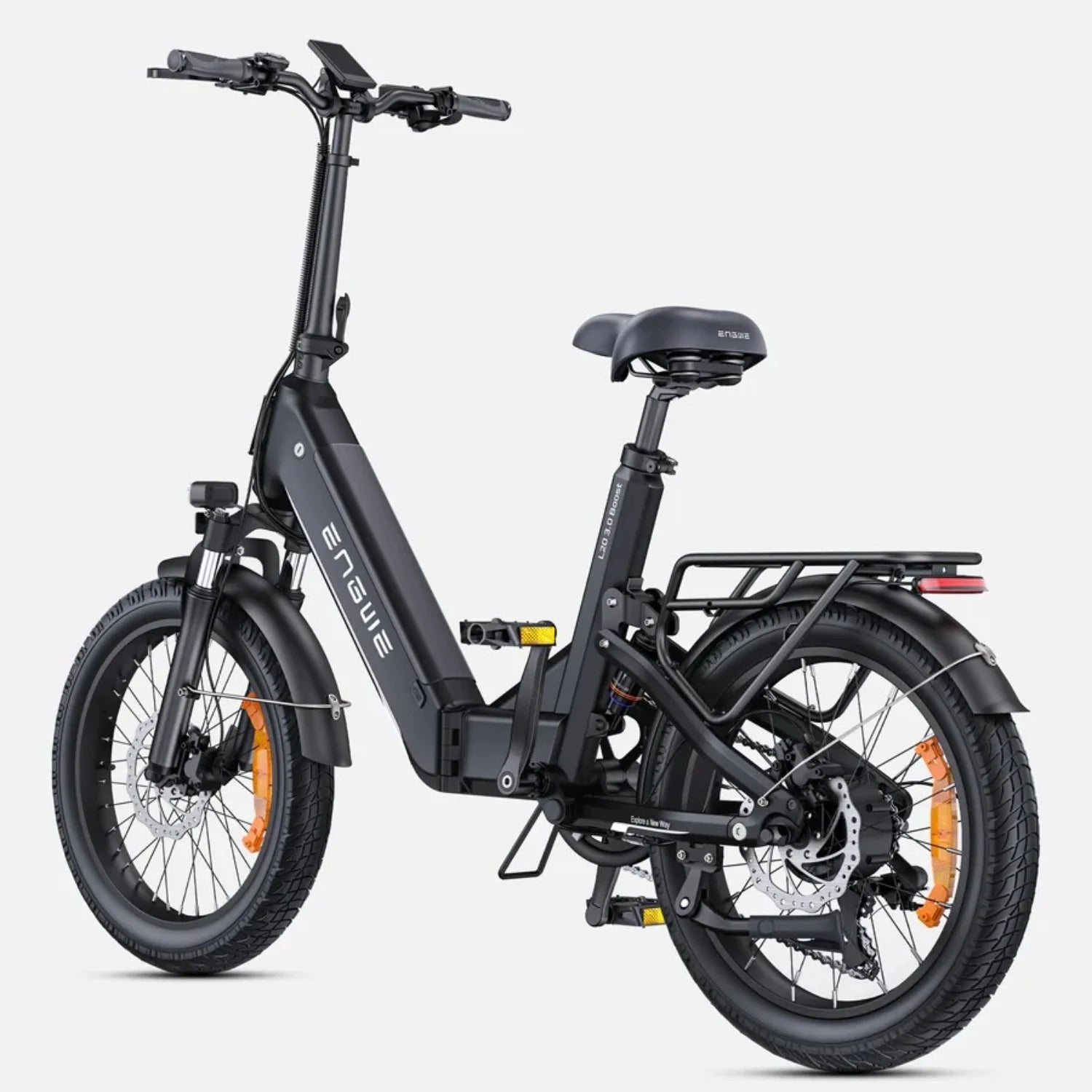 Vélo Électrique ENGWE L20 3.0 Boost - Moteur 250W Batterie 48V13.5Ah Pneus De 20 Pouces TÜV Certifié Freins à Disque Hydrauliques - Noir
