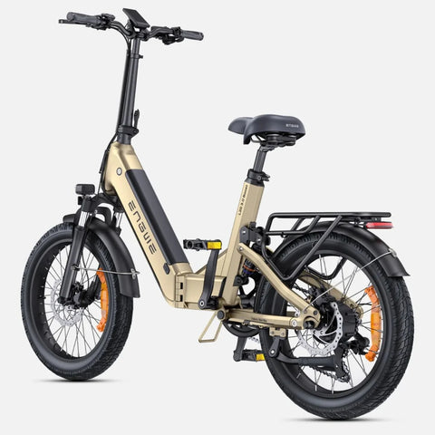 Vélo Électrique ENGWE L20 3.0 Boost - Moteur 250W Batterie 48V13.5Ah Pneus De 20 Pouces TÜV Certifié Freins à Disque Hydrauliques - Or