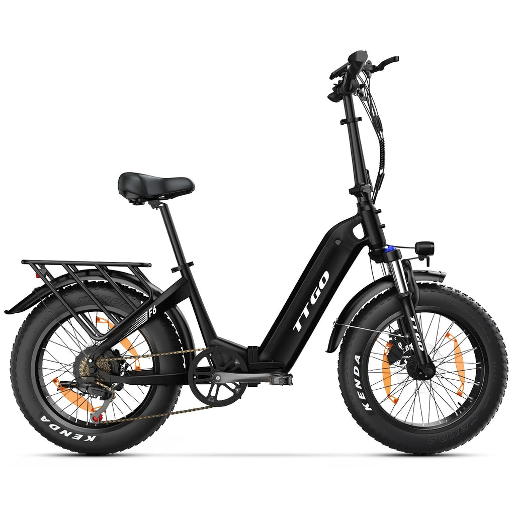 Vélo Électrique TTGO F6 - 250W Moteur 36V25AH Batterie Pneus 20 Pouces Freins à Disque Hydrauliques - Noir