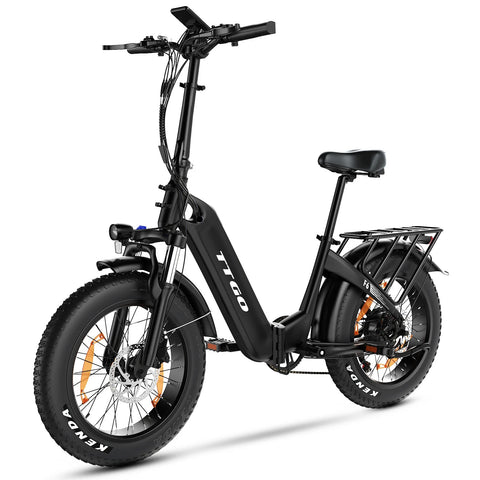 Vélo Électrique TTGO F6 - 250W Moteur 36V25AH Batterie Pneus 20 Pouces Freins à Disque Hydrauliques - Noir