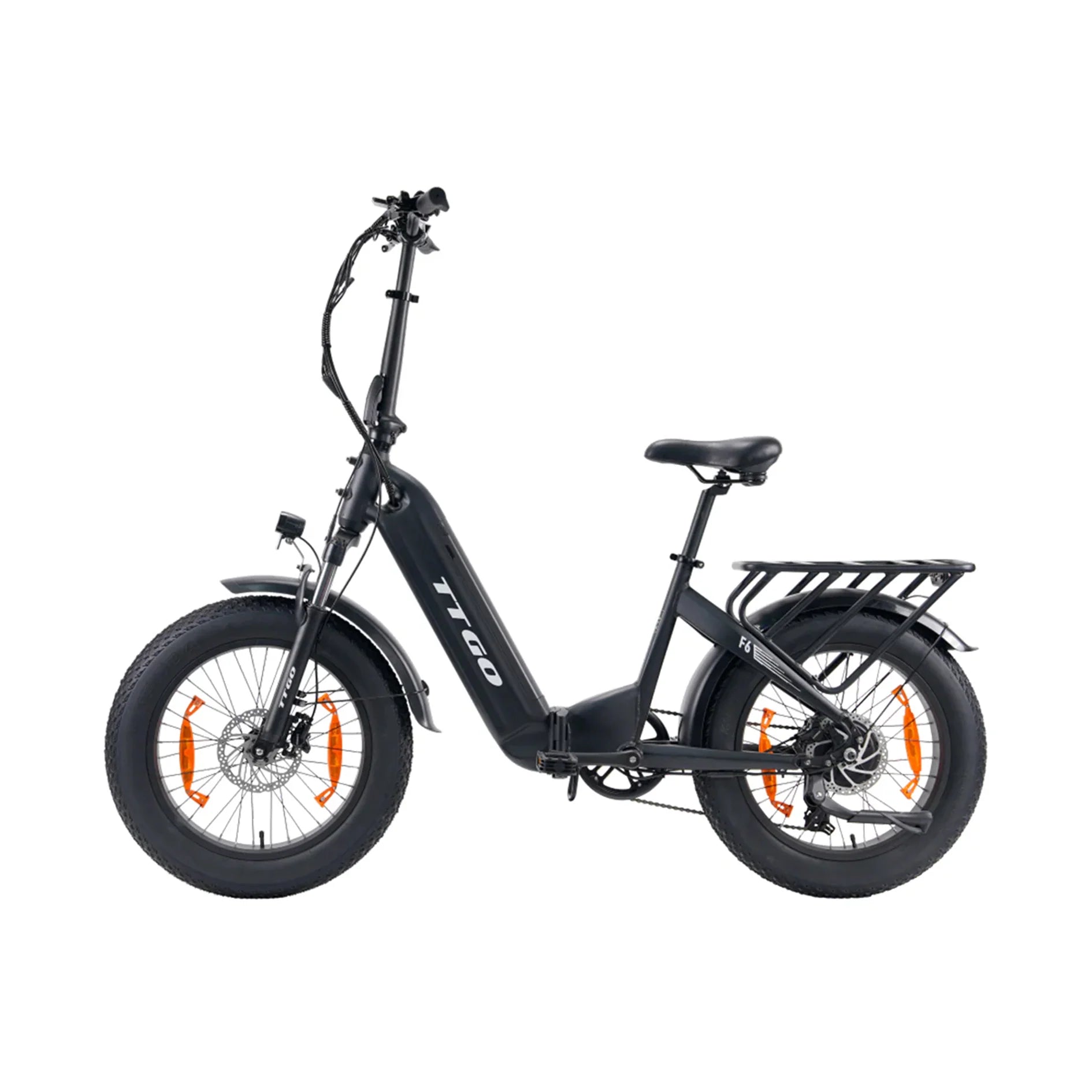 Vélo Électrique TTGO F6 - 250W Moteur 36V25AH Batterie Pneus 20 Pouces Freins à Disque Hydrauliques - Noir