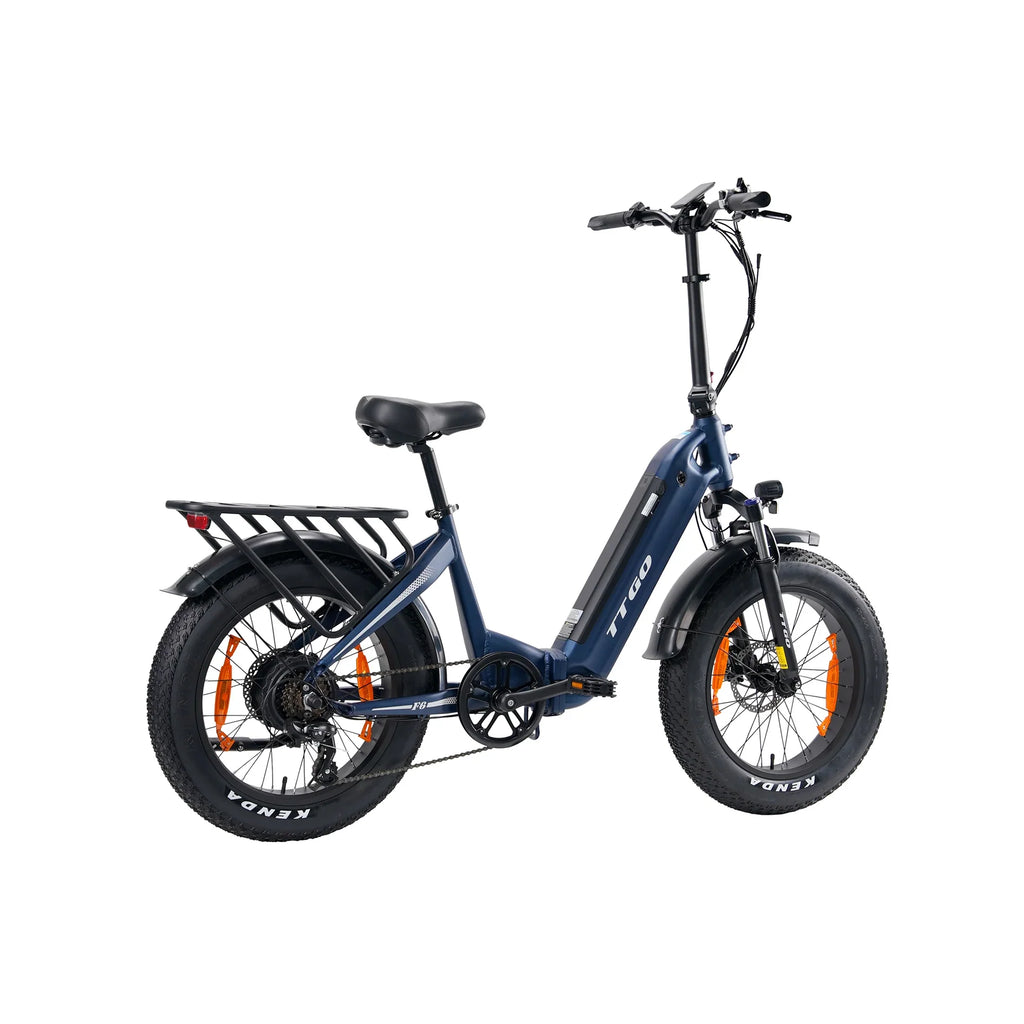 Vélo Électrique TTGO F6 - 250W Moteur 36V25AH Batterie Pneus 20 Pouces Freins à Disque Hydrauliques - Bleu